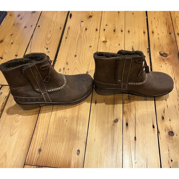 Kravings by Klogs Dark Brown Oil Suede Alpine Boots Womens Size 7 M - Picture 5 of 8